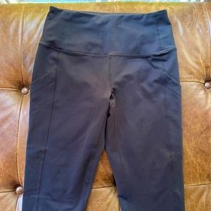 Nordstrom Zella Yoga Pants / Leggings - Black 7/8 length